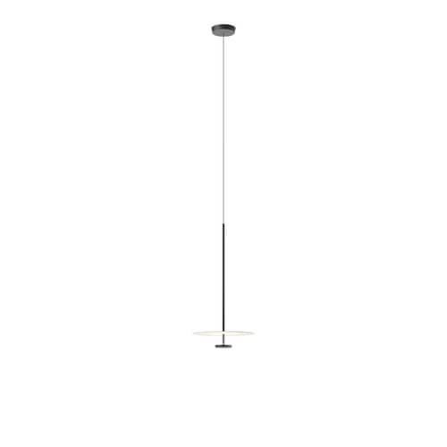 Flat LED Pendant metal grey / Ø 40 cm - 2 discs / 1-10V dimming, Push button - Vibia - Grey (dimmable - 1-10V Push button) - Aluminium