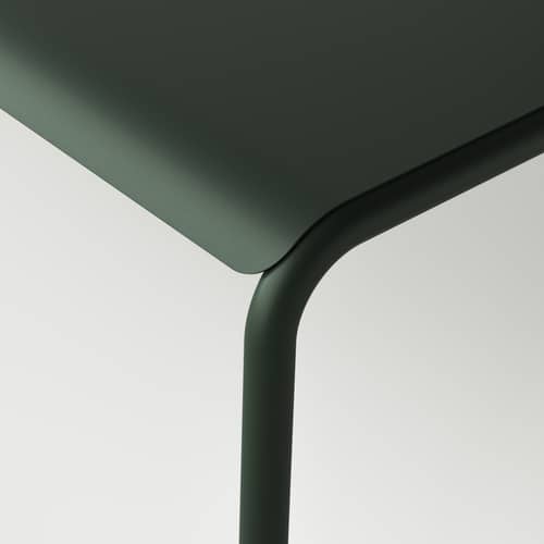 quadratischer Tisch Panorama metall grün / 90 x 90 cm - 2 Sitze - TIPTOE - Grün Waldgrün - thermolackierter Stahl
