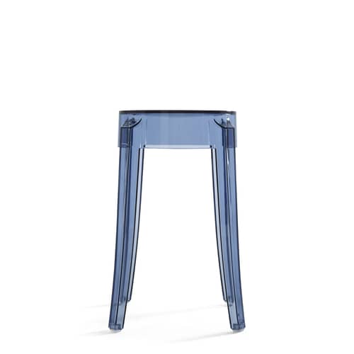 Stappelbarer Hocker Charles Ghost plastikmaterial blau / H 46 cm - Polycarbonat - Kartell - Puderblau - Polykarbonat