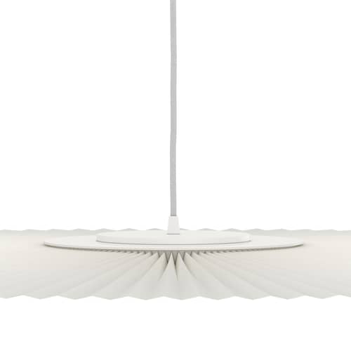 Suspension Carmen Large / LED - Ø 120 cm - Hartô - Blanc - Métal peint, Textile contrecollé sur PET