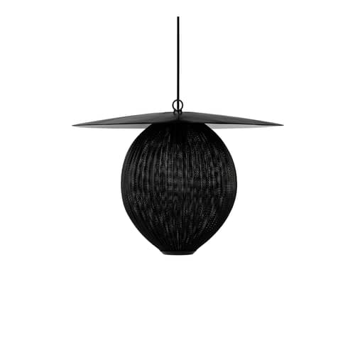 Suspension Satellite Medium métal noir / Matégot - Réédition 1953 - Gubi - Noir - Acier inoxydable