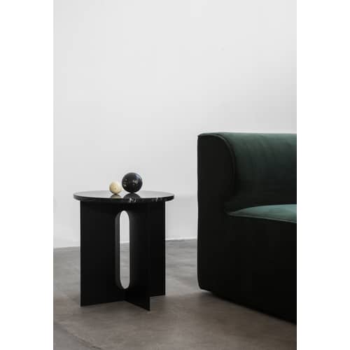 Table d\'appoint Androgyne métal noir / Ø 40 x H 43 cm - Audo Copenhagen - Table / Noir - Acier époxy