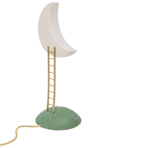 My Secret Place Table lamp plastic material green white gold / H 51 cm - Seletti - White, gold & green - Resin