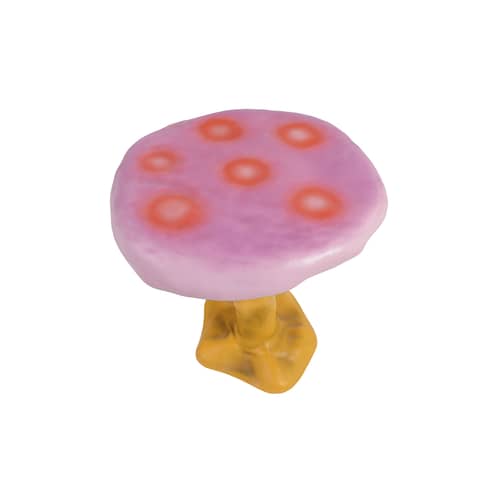Tavolo rotondo Amanita materiale plastico rosa giallo multicolore / Fibra di vetro - Ø 70 x H 73 cm - Seletti - Rosa e giallo - Fibra di vetro