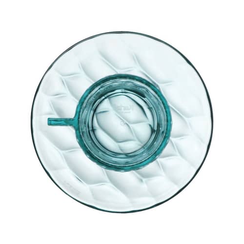 Tazzina da caffé Jellies Family / Set tazza + sottopiattino - Kartell - Blu cielo - Tecnopolimero termoplastico
