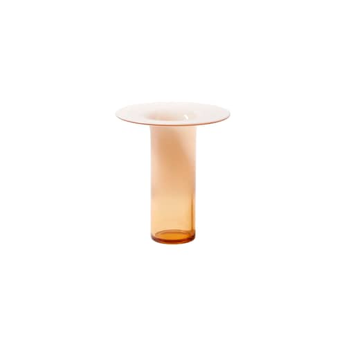 Vase Silvan Basso / Ø 24 x H 25 cm - CASSINA - Rose dégradé - Verre soufflé