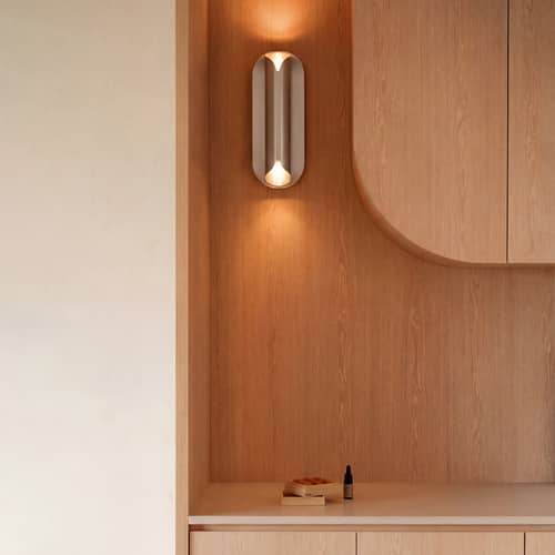 Rosalie LED Wall light metal / H 40 x W 15 cm - DCW éditions - Nickel - Aluminium