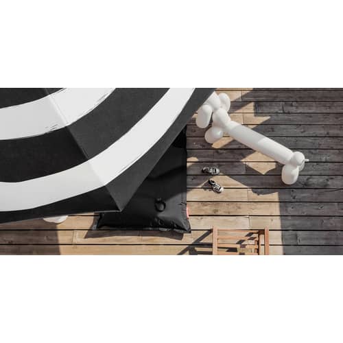 Banc Attackle! plastique noir / L 195 cm - 2 places - Fatboy - Noir - Polyéthylène recyclé