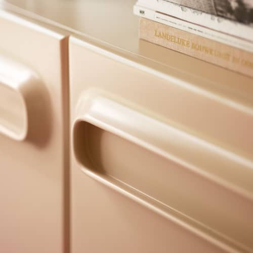 Buffet Space bois beige / L 160 x P 42 x H 80 cm - HK LIVING - Crème - MDF laqué