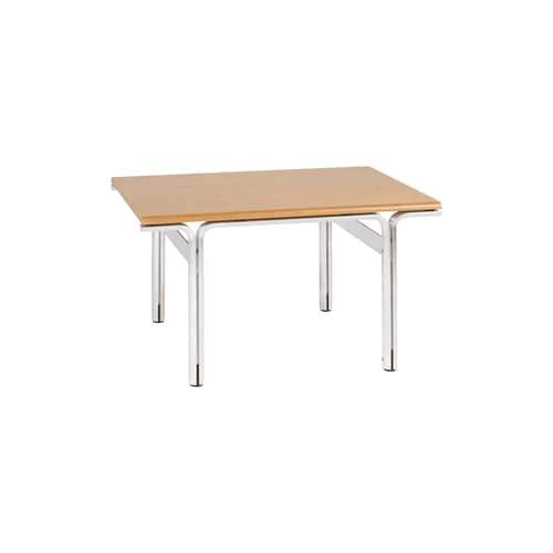 Couchtisch Union INDOOR holz natur / 60 x 45 cm - Frama  - Warmes Braun der Esche - Aluminium, MDF mit Eschefurnier