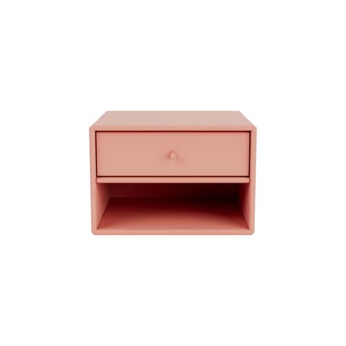 Wandmontierter Nachttisch Dash holz rosa / Konsole - L 35,4 x T 30 x H 24 cm - MONTANA - Rhubarb 151 - lackierte Holzfaserplatte