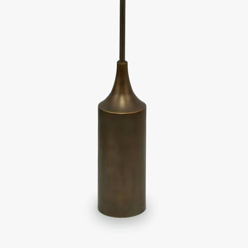 Kensington Floor lamp textile beige / Ø 71 cm - NV GALLERY - Ivory linen / Antique brass - Iron, Linen