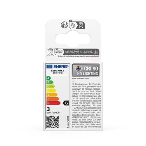 Lampadina LED GU4 dimmerabile Spot MR11 vetro trasparente / 2,8 W (= 20 W) - Bianco caldo - Osram - Trasparente - Vetro