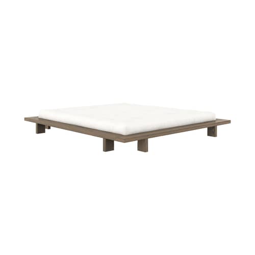Lit double Japan / Pour matelas 180 x 200 cm - KARUP DESIGN - Marron - Pin massif laqué certifié FSC