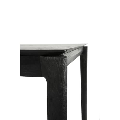 rechteckiger Tisch Bok holz schwarz / Eiche massiv  - 200 x 95 cm / 8 Personen - Ethnicraft - 200 x 95 cm / Schwarz - Getöntes Eichenholz