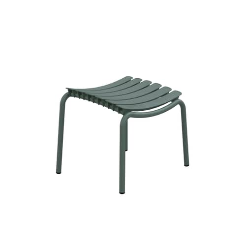 Repose-pieds ReCLIPS plastique vert / Plastique recyclé - Houe - Vert olive - Aluminium thermolaqué, Plastique recyclé