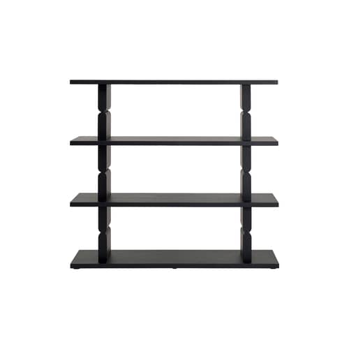 Coloured Wood Noon Shelf wood black / W 118 x H 107 cm - NOBODINOZ - Black & White - Ashwood