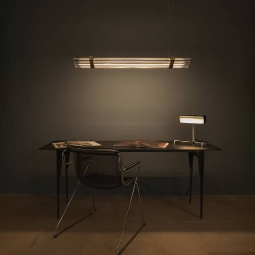 Sospensione Seagull LED materiale plastico trasparente / L 160 cm - DCW éditions - L 160 cm / Bronzo - Alluminio, PMMA