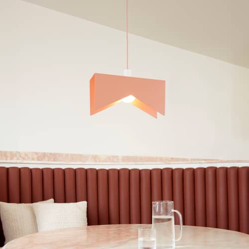 Suspension Aberto / L 40 x H 20 cm - ATELIER DOBRA - Vieux rose - Acier thermolaqué