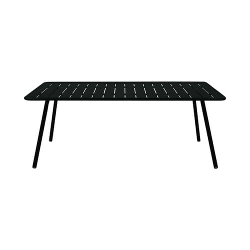 Table rectangulaire Luxembourg / 207 x 100 cm - 8 à 10 personnes - Fermob - Réglisse - Aluminium laqué