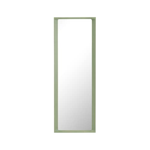 Wandspiegel Arced holz grün / 170 x 61 cm - Muuto - Hellgrün - Glas, Lackiertes Fichtenholz