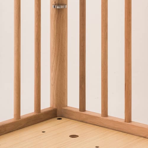 Latitude Convertible baby bed natural wood / 82 x 152 cm - NOBODINOZ - Baby bed - Solid oak