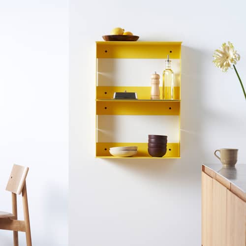 Étagère Pli Floating métal jaune / 45 x 20 cm - TIPTOE - Jaune de Naples - Acier thermolaqué