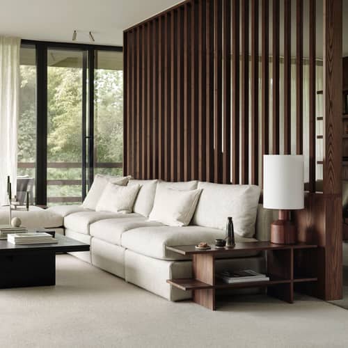 Console bassa Kabuki legno marrone / Tavolino - 103 x 30 x H 40 cm / Teck massiccio - Ethnicraft - Marrone Teck - Teak massello verniciato
