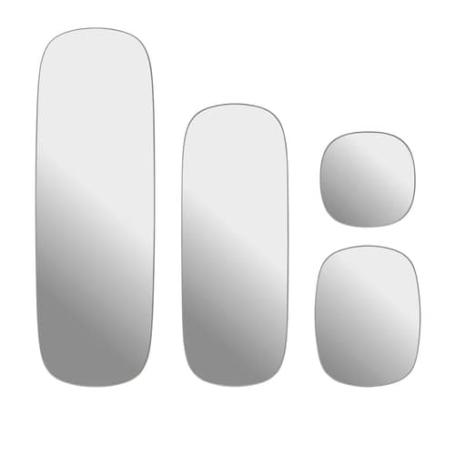 Miroir mural Framed Large métal jaune / 44 x 118 cm - Muuto - Jaune clair - Acier thermolaqué, Verre