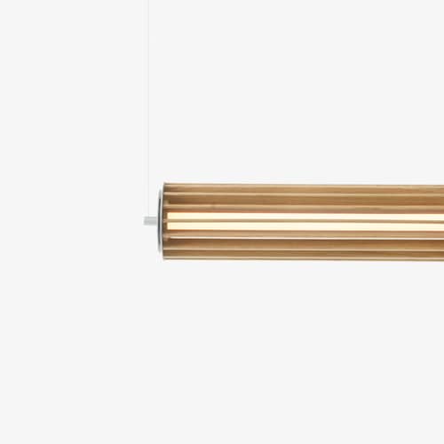 Numbra TY1 LED Pendant natural wood / L 122 cm - Can be placed horizontally or vertically - &tradition - Natural oak - Aluminium, Oak