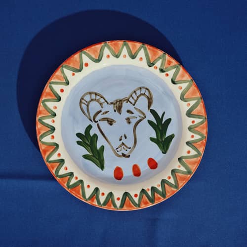Piatto The Lovers 03 ceramica multicolore / Set di 2 - Ø 25,8 cm - Serax - Gli Amanti - Gres