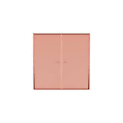 Rangement mural Cover Cabinet / L 69.6 x P 30 x H 69,6 cm - 2 portes - MONTANA - Rhubarb 151 - MDF laqué