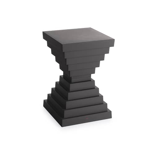 Sgabello Prince OhOh materiale plastico nero / Philippe Starck - Kartell - Grigio antracite - Polipropilene riciclato