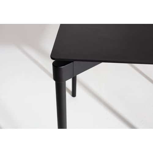 Fromme Square table metal black / Aluminium - 70 x 70 cm - Petite Friture - Black - Aluminium