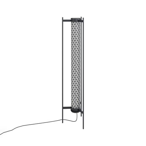 Stehleuchte Belleville LED metall schwarz / H 154,5 cm - SAMMODE STUDIO - Kohle - Aluminium, bemalter Stahl, Polykarbonat