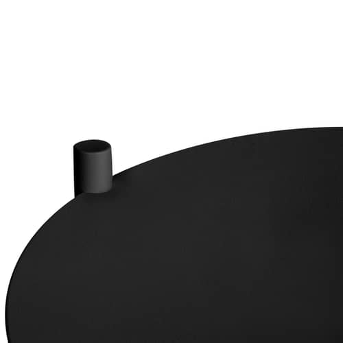 Table d\'appoint Ande métal noir / Ø 40 x H 55 cm - NOO.MA - Noir volcan - Acier recyclé