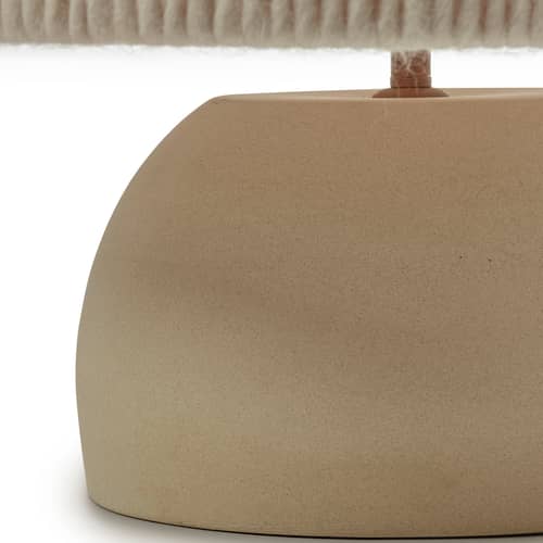 Heritage Table lamp textile beige / H 66.5 cm - Serax - Beige - Ceramic, Wool