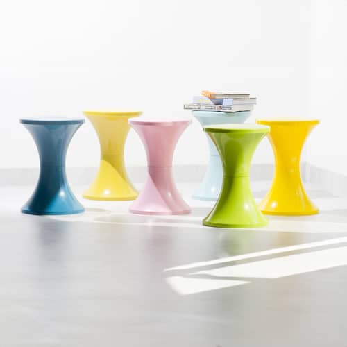 Tabouret Tam Tam Pop plastique gris / Réédition 1968 - Stamp Edition - Gris opaque - Polypropylène opaque