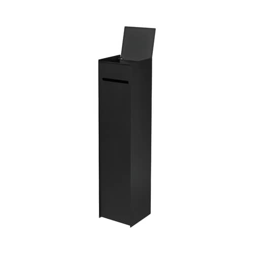 Toilettenpapierhalter Sama metall schwarz / Für 5 Rollen - H 59 cm - Ferm Living - Schwarz - rostfreier Stahl