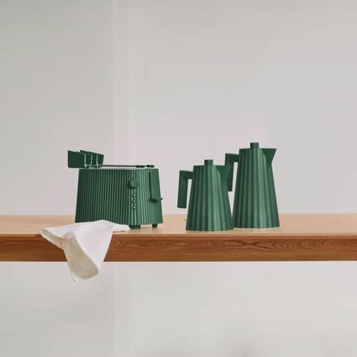 Wasserkocher Plissé plastikmaterial grün / 1 L - Alessi - Grün - thermoplastisches Harz