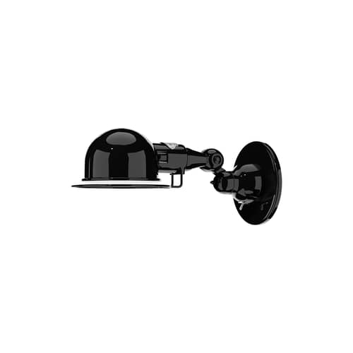 Applique Signal SI300 métal noir / Design 1950 - Orientable + interrupteur intégré - Jieldé - Noir - Acier, Fonte d\'aluminium