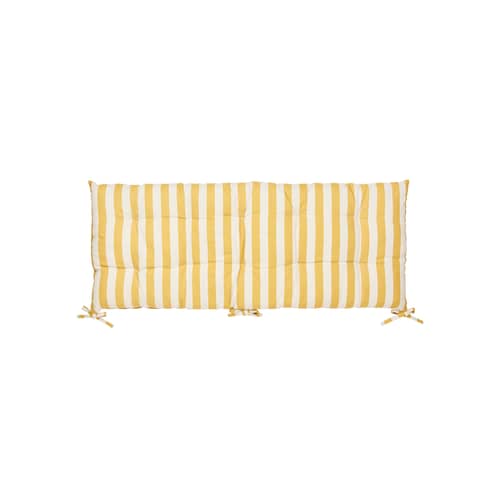 Bankkissen Franca textil gelb / B 100 x T 42 cm - BROSTE COPENHAGEN - Gelb gestreift - Baumwolle