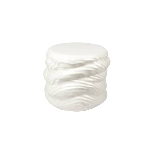 Beistelltisch Earthernware keramik weiß / Ø 44 x H 42 cm - BROSTE COPENHAGEN - Gebrochen weiß - emaillierter Sandstein