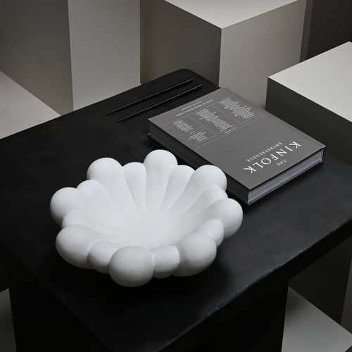 Bloom Medium Bowl ceramic white / Ø 28.5 x H 10.5 cm - 101 COPENHAGEN - White - Ceramic, Fibre-reinforced concrete