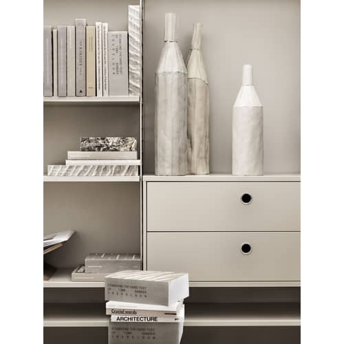 Caisson / 2 tiroirs - L 58 x P 30 x H 42 cm - String Furniture - Beige - MDF laqué