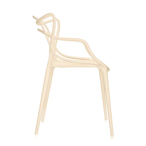 Chaise empilable Masters beige / Exclusivité en édition limitée - Kartell - Avoine (édition limitée) - Technopolymère thermoplastique recyclé