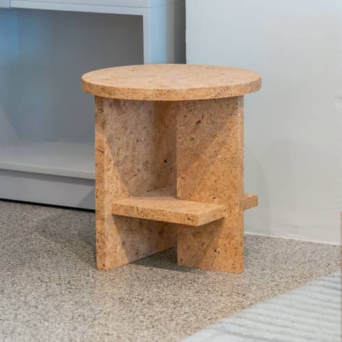 Tee Cork End table cork beige / Ø 40 x H 42.5 cm - NINE - Natural cork - Cork
