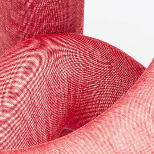 Gepolsterter Sessel Extra Bold textil rot / Stoff Kvadrat - Moustache - Rot-naturweiß (Stoff Kvadrat) - Schaumstoff, Stahl, Wolle