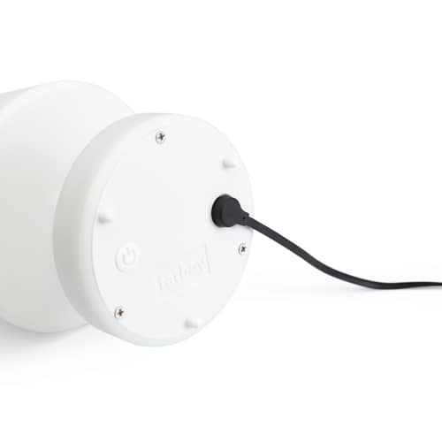 Lampe extérieur sans fil rechargeable Edison the Mini / Set de 3 - Ø 9 x H 15 cm - Fatboy - Blanc - ABS, Polypropylène