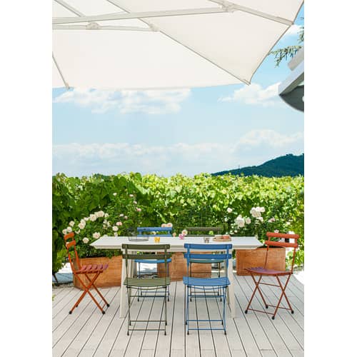 Ausziehtisch Plus4 Balcony grau metall / L 120 + 52 cm - 4 bis 6 Personen - Emu - Antikeisen - gefirnister Stahl
